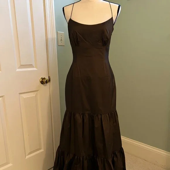 elie tahari formal dresses WEDTREND Women Dusty Blue Plus Size Long Prom Dress with Slit A Line  Strapless Corset Floral Jacquard Satin Wedding Party Dress with Lace Up Back